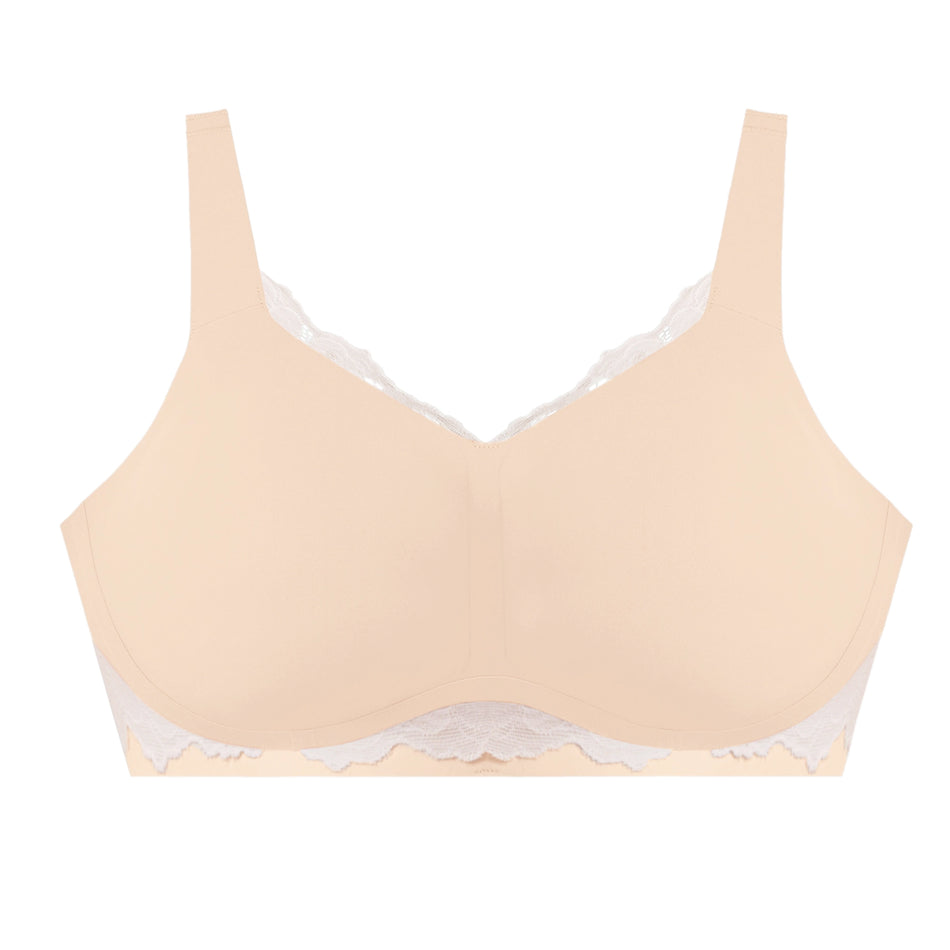 All Color: Peach Rose | Adjustable wireless bra with Lace detail