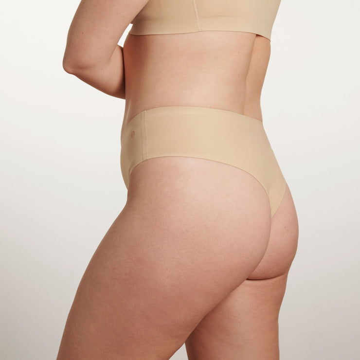 Truly Essential Ivory High-Waisted Thong
