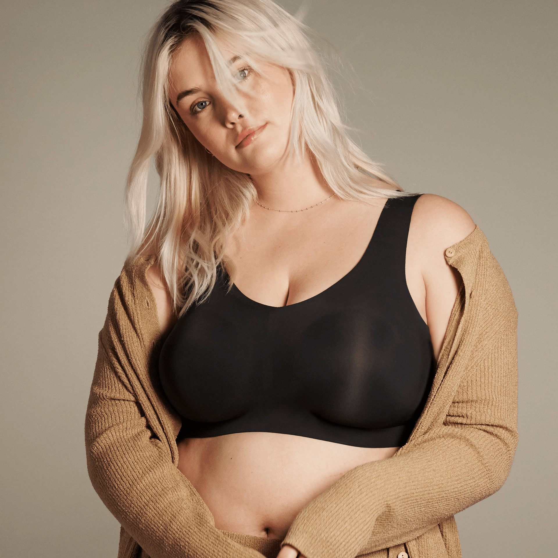 All Color: Black Onyx | black seamless wireless bra