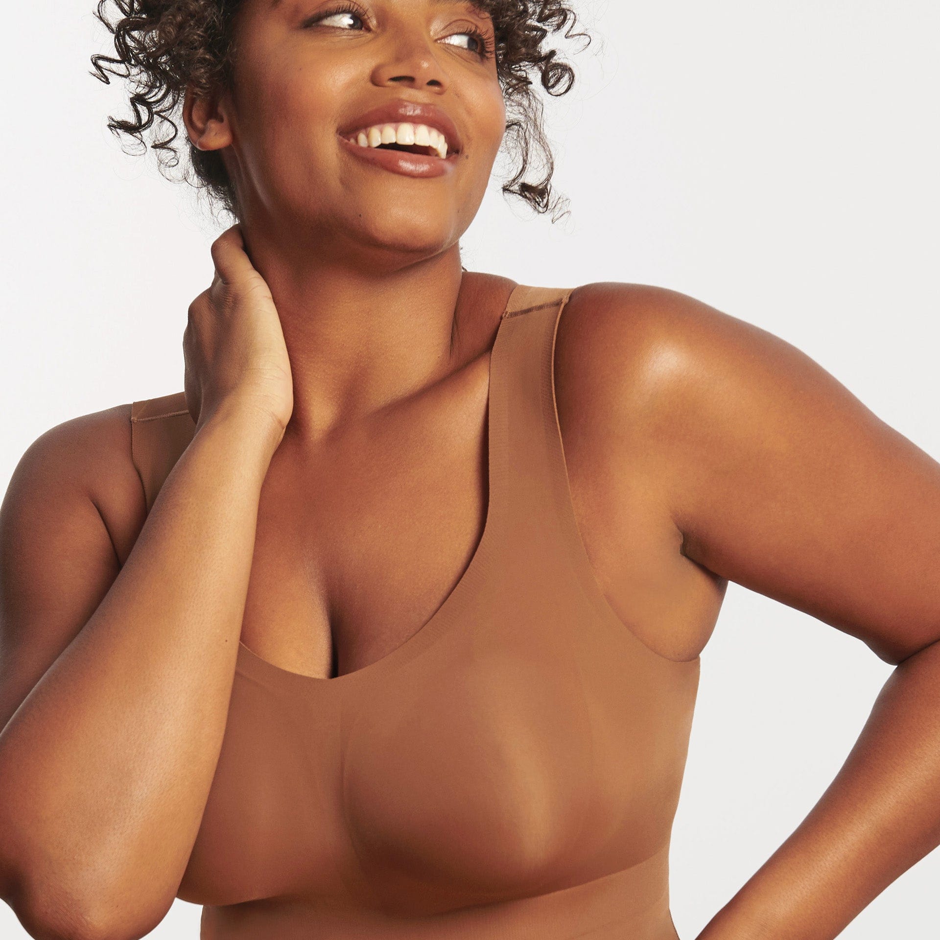 All Color: Clay | built in support tank cami nude brown