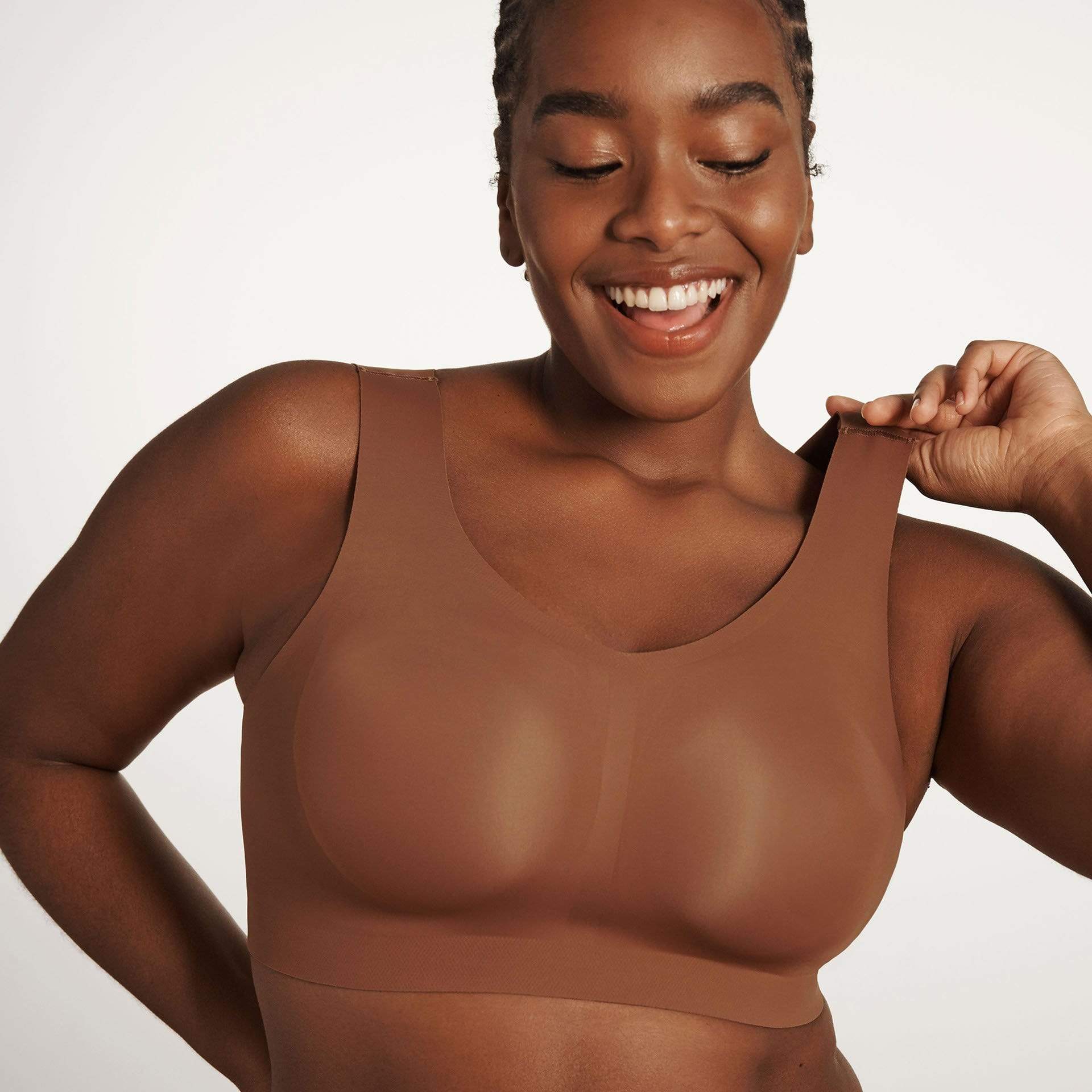 All Color: Clay | brown dark nude seamless wireless bra