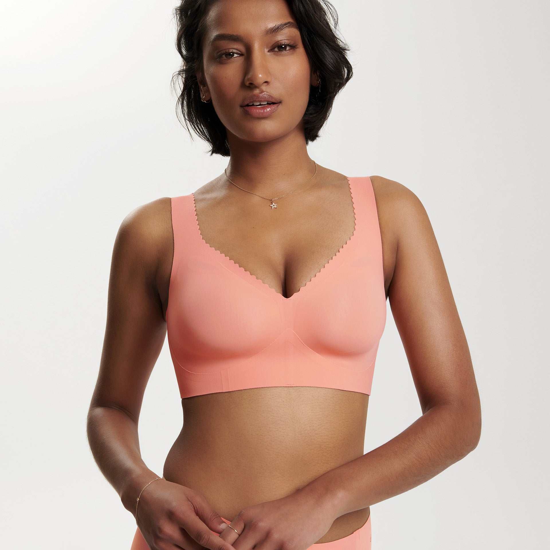 All Color: Coral | wireless t-shirt push up bra