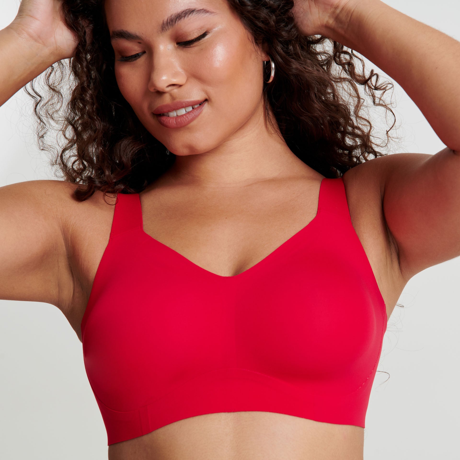 All Color: Limited Ruby | flexible band hook and eye wireless bra for large busts