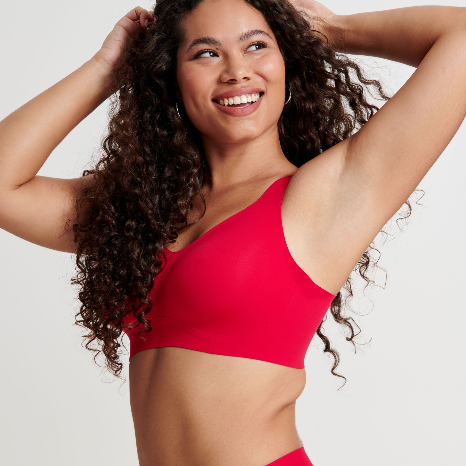 All Color: Limited Ruby | flexible band hook and eye wireless bra for large busts